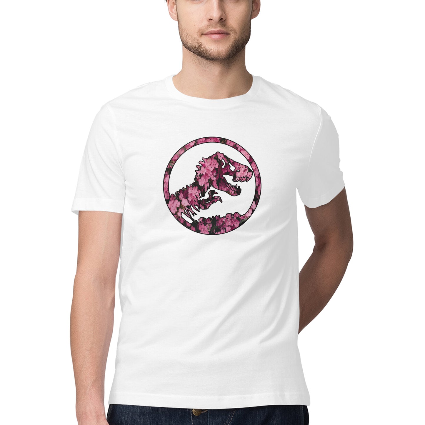 Jurassic flowers Dino Printed Graphic T-Shirt