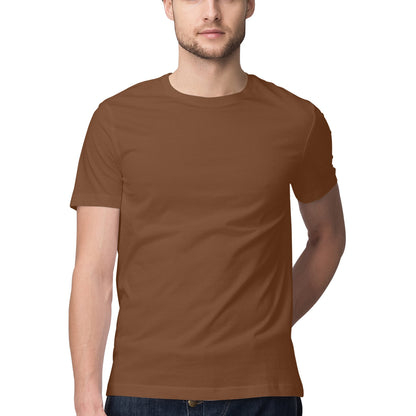 Coffee Brown - Half Sleeve Round Neck T-Shirt