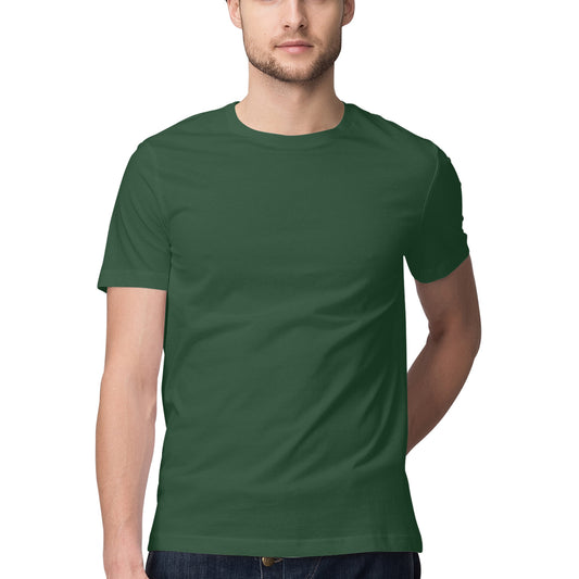 Olive Green - Half Sleeve Round Neck T-Shirt