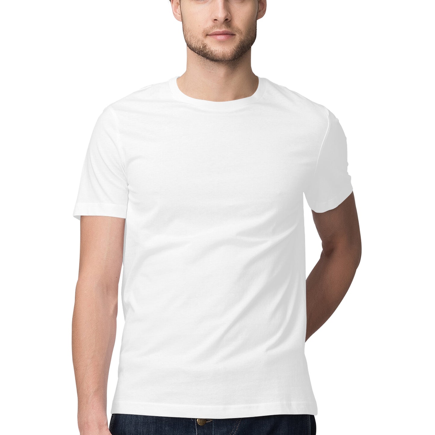 White - Half Sleeve Round Neck T-Shirt