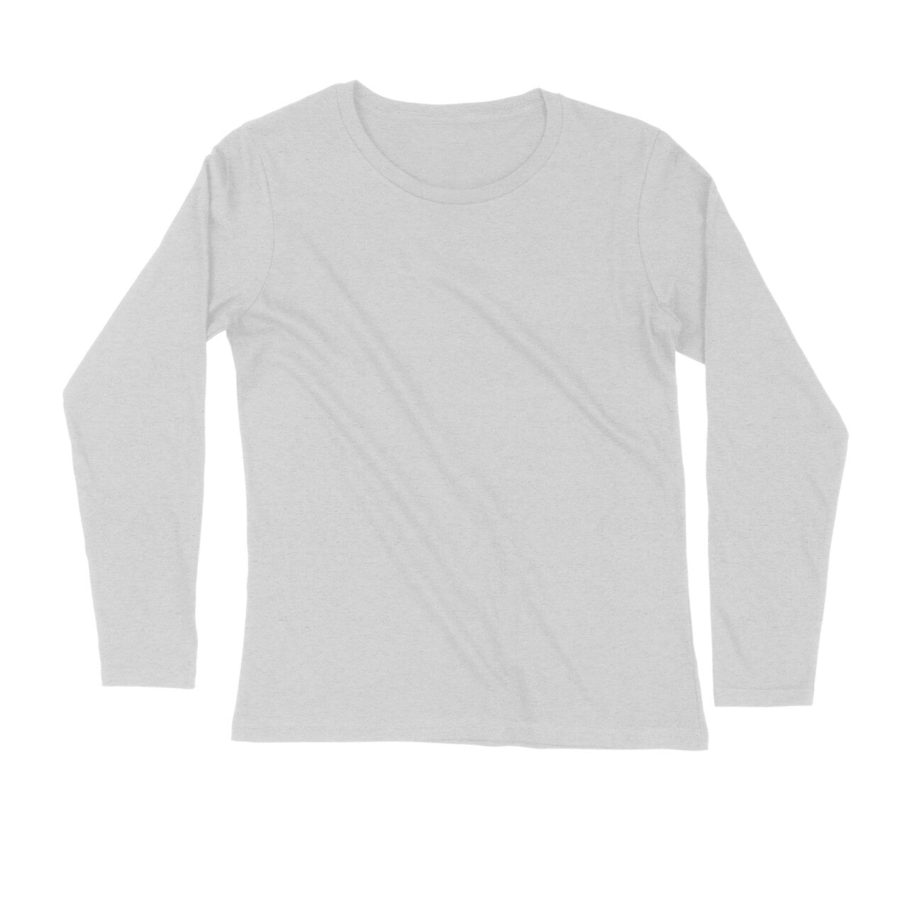 Melange Grey - Full Sleeve Round Neck T-Shirt