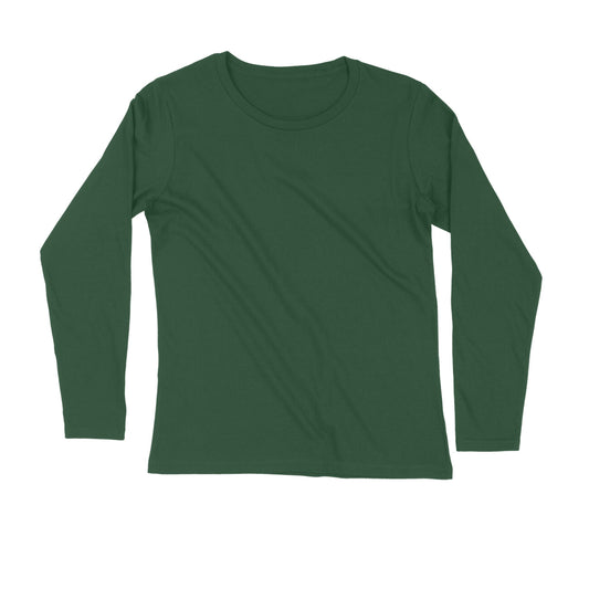 Olive Green - Full Sleeve Round Neck T-Shirt