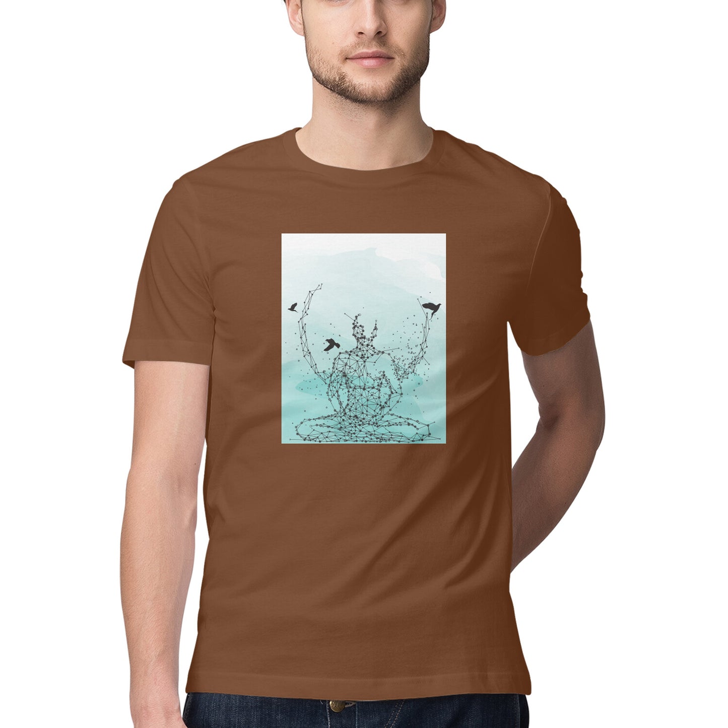 Yoga and Meditation 3 Printed Graphic T-Shirt