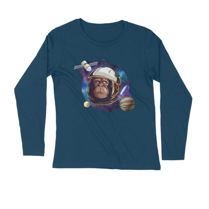 Chimp Astronaut Printed Full sleeves T-Shirt