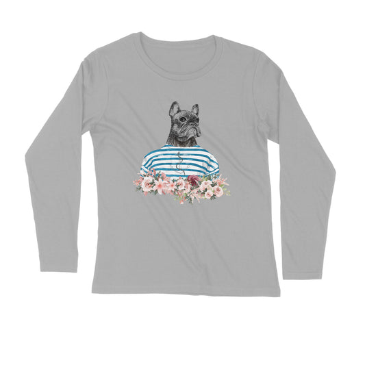 COOL French Bulldog Printed Full Sleeves T-Shirt