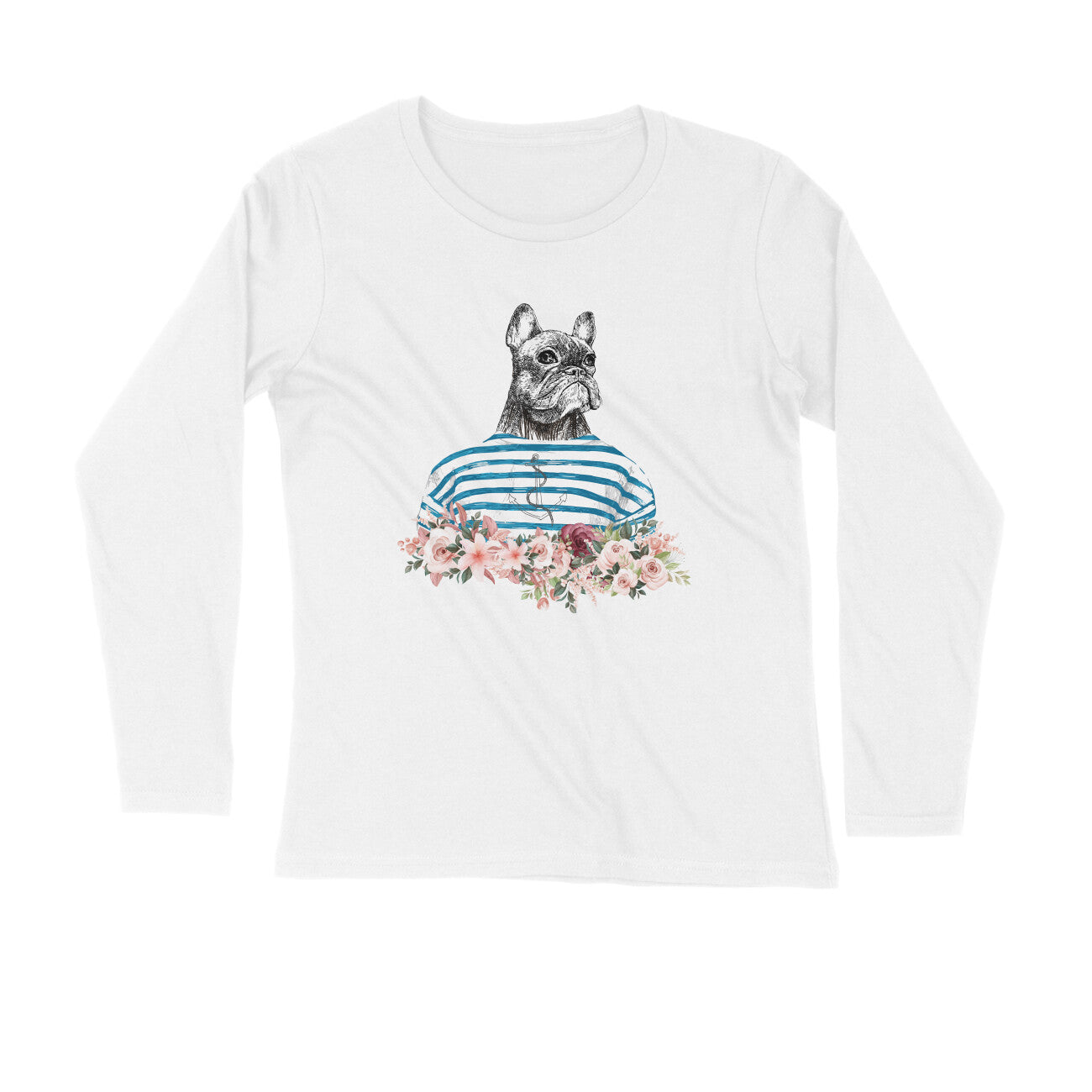 COOL French Bulldog Printed Full Sleeves T-Shirt