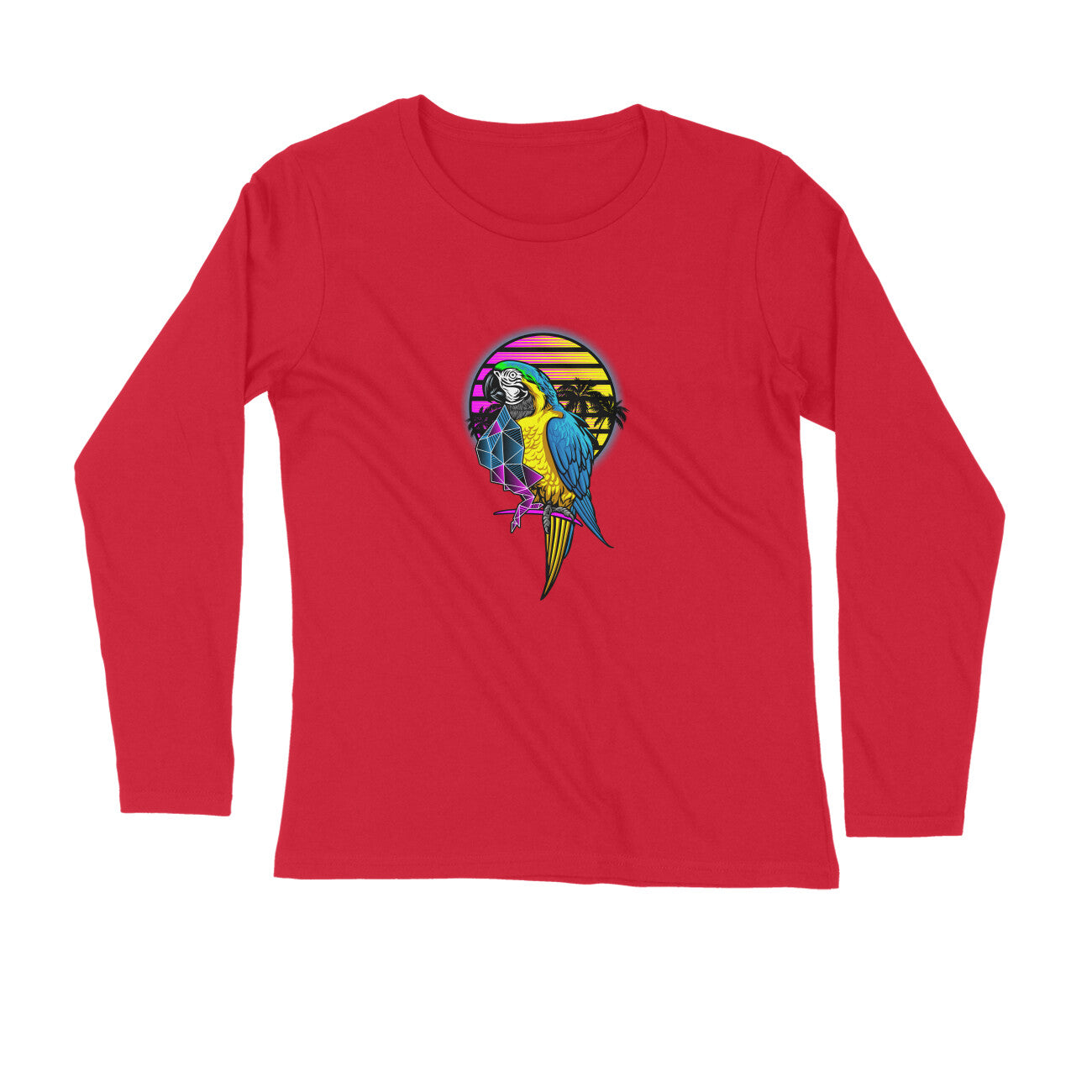 Parrot Printed Full Sleeves T-Shirt