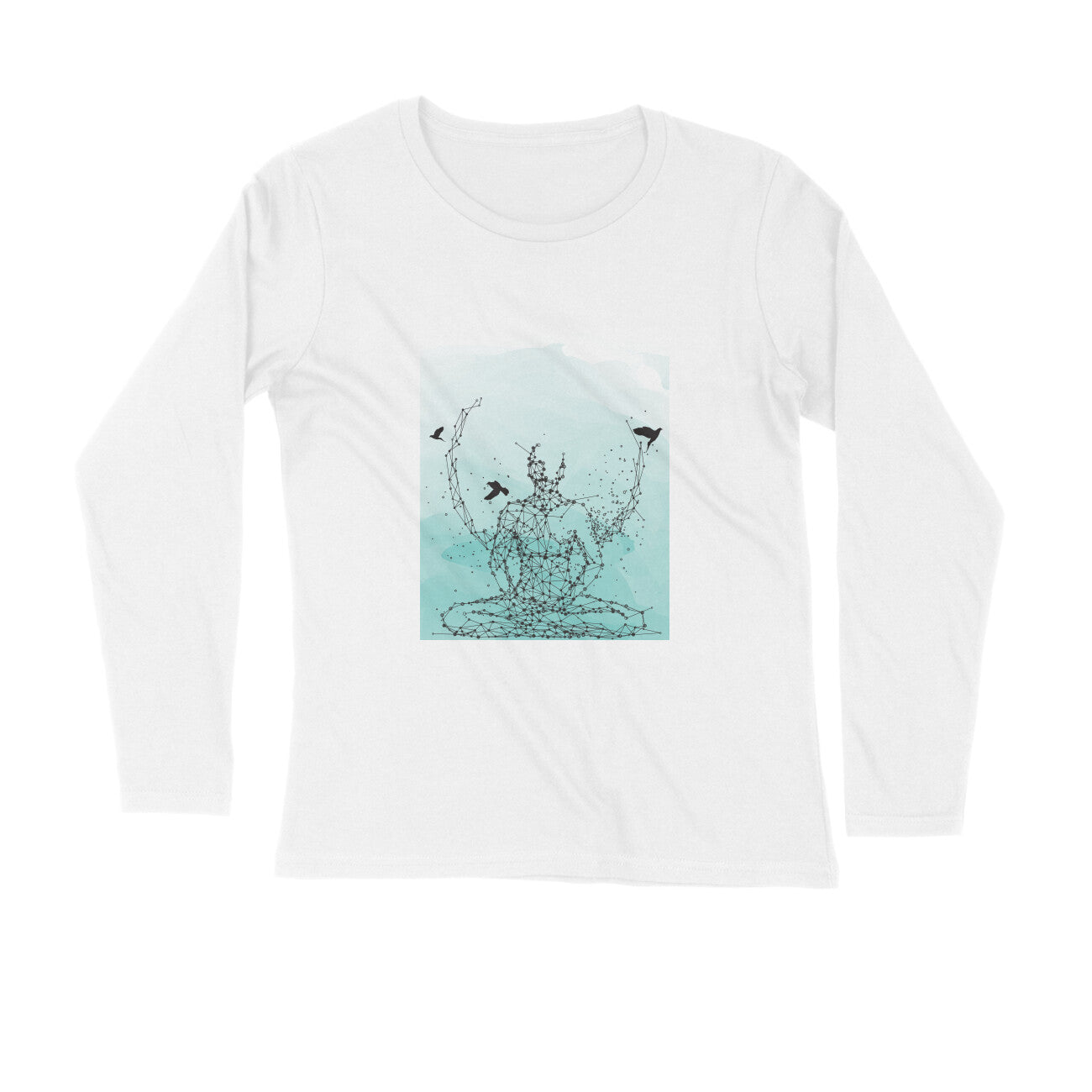 Yoga and Meditation Printed Full Sleeves T-Shirt