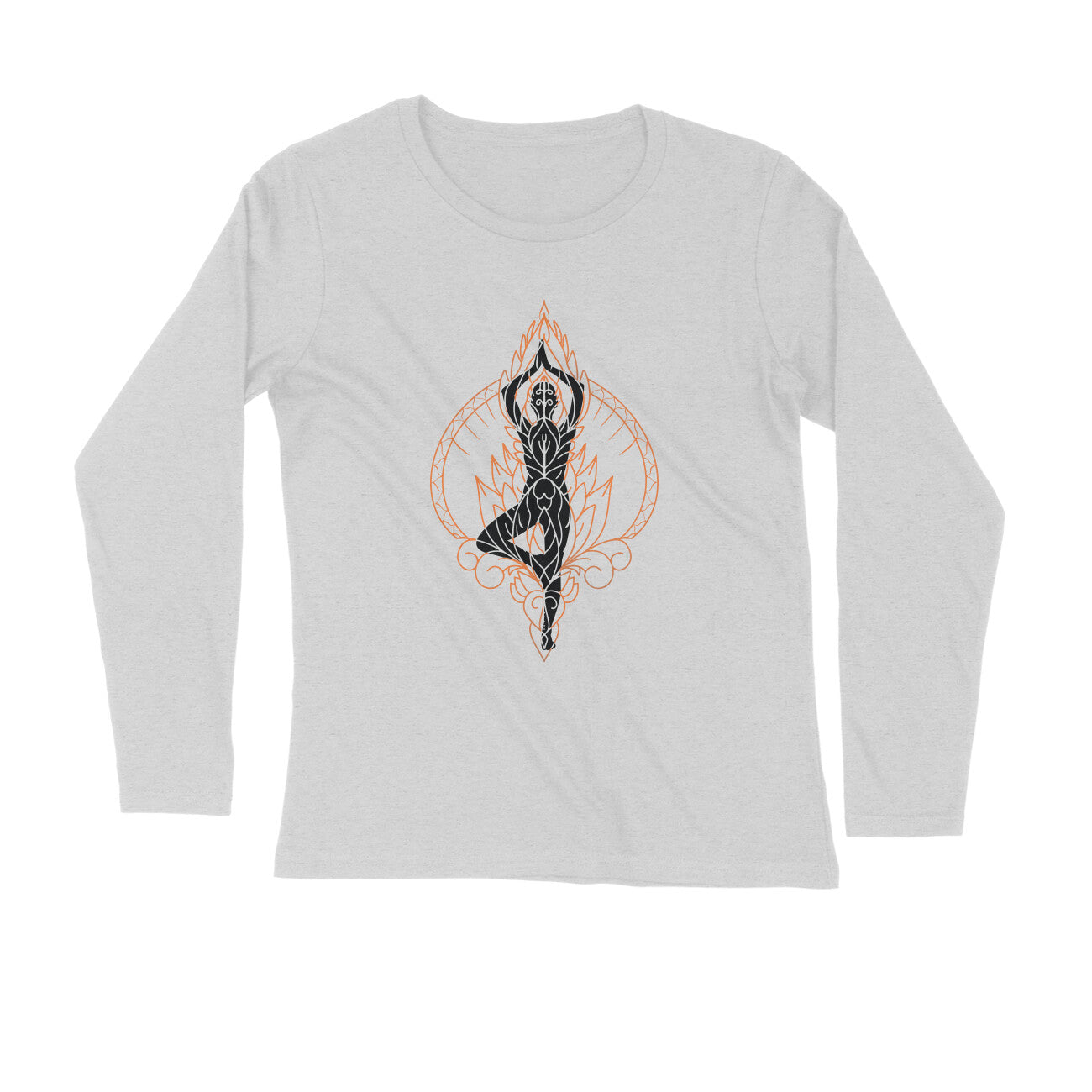 Yoga and Meditation Printed Full Sleeves T-Shirt