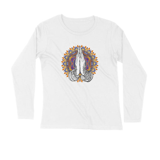 Yoga and Meditation Printed Full Sleeves T-Shirt