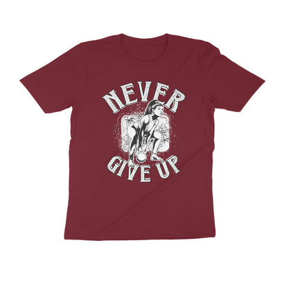 Never Give Up GYM Motivation Printed T-Shirt