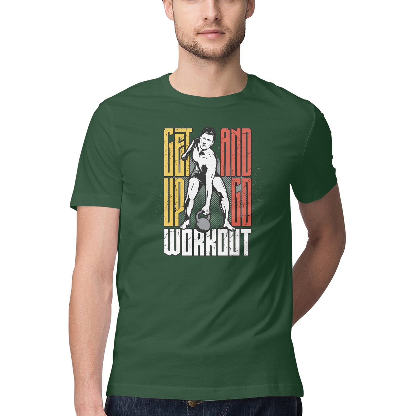 Get up and go workout GYM Motivation Printed T-Shirt