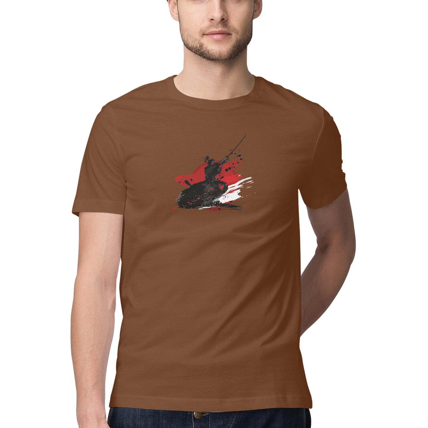 Samurai Printed Graphic T-Shirt